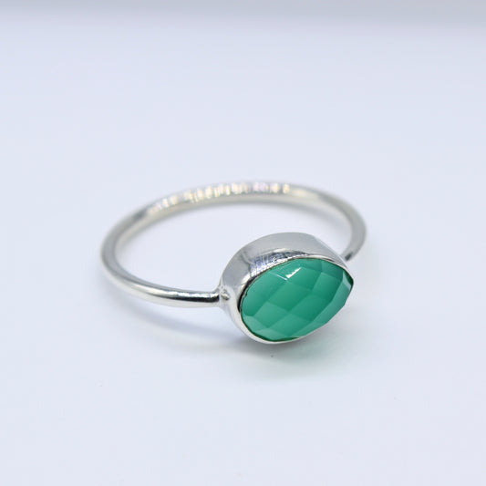 “Lola” Ring- Green Onyx